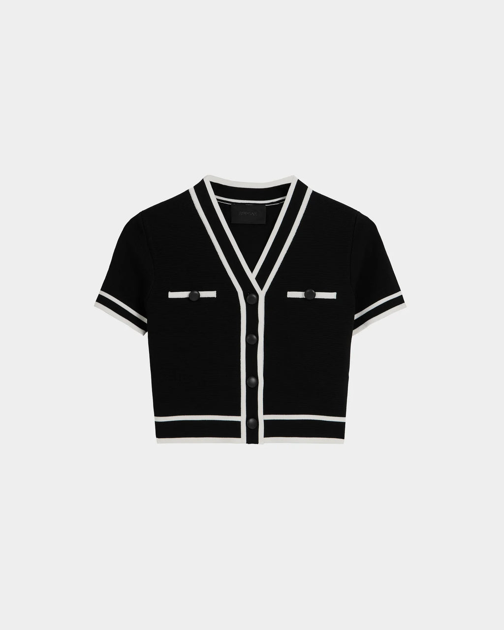 RUD-8525082 WAVERLY WHITE&BLACK KNIT CARDIGAN