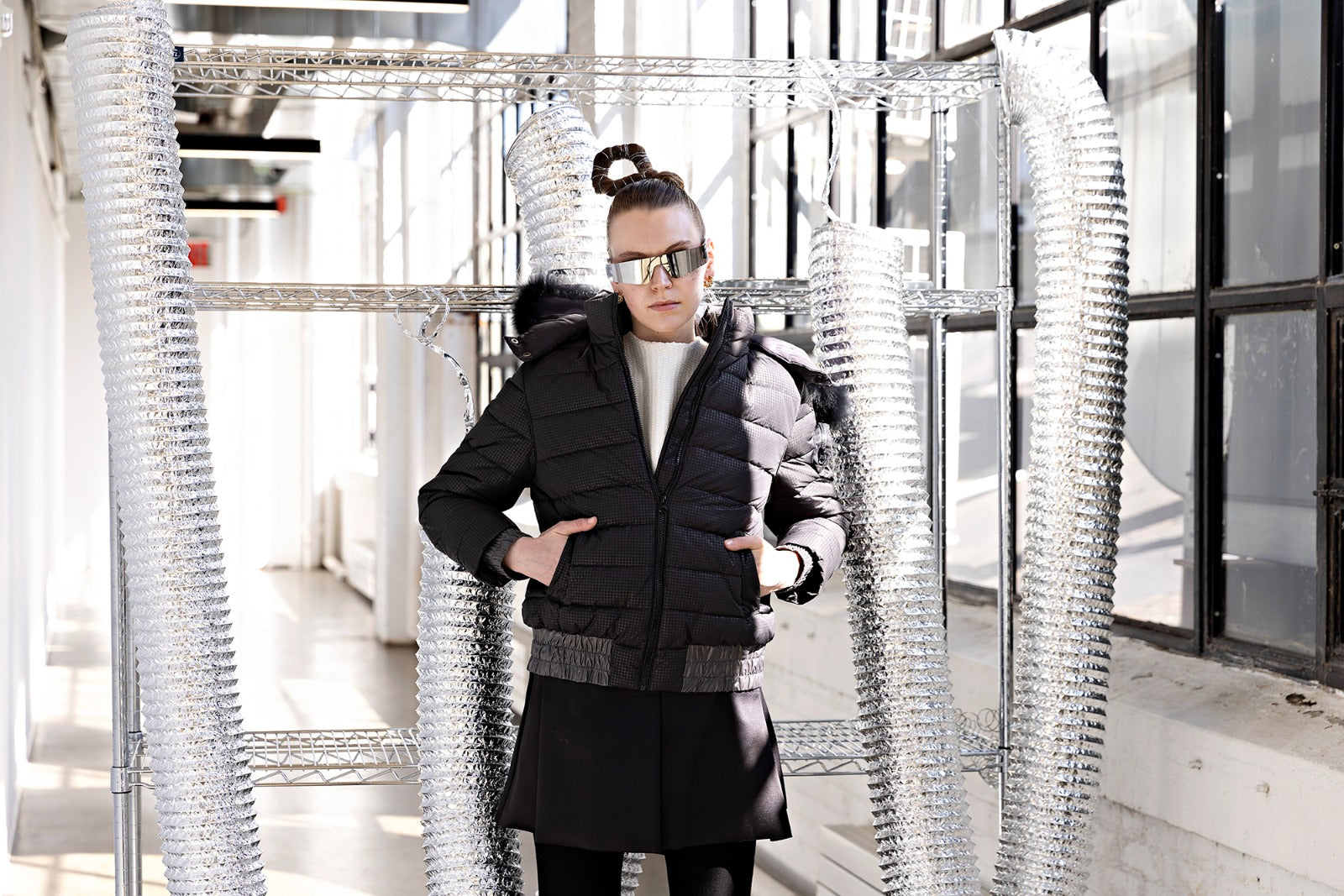 MTJ-MJ-210-BLACK SKI COAT