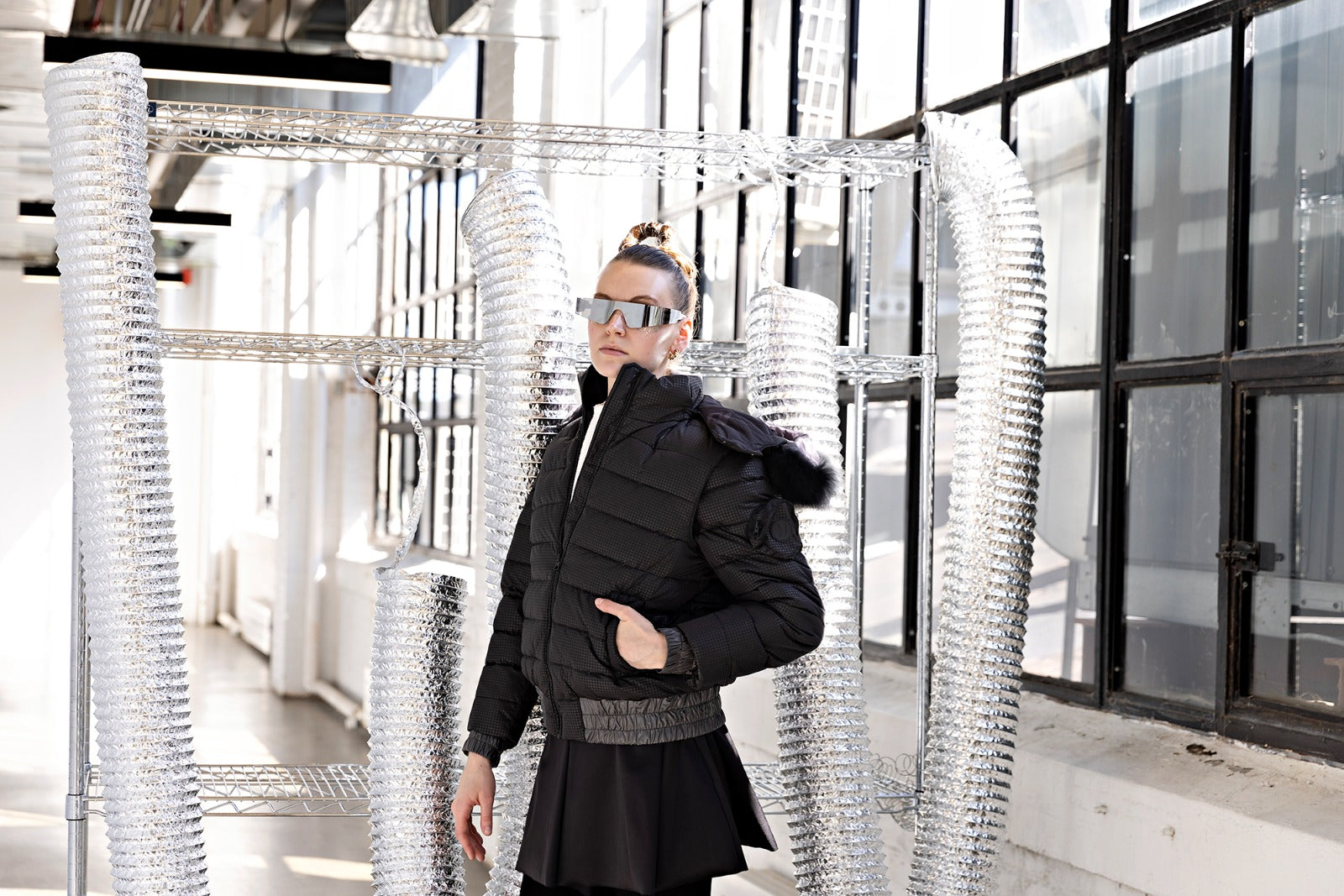 MTJ-MJ-210-BLACK SKI COAT
