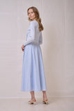 ROP-RPS2519 BLUE TAFFETA CIRCLE SKIRT