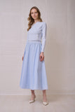 ROP-RPS2519 BLUE TAFFETA CIRCLE SKIRT