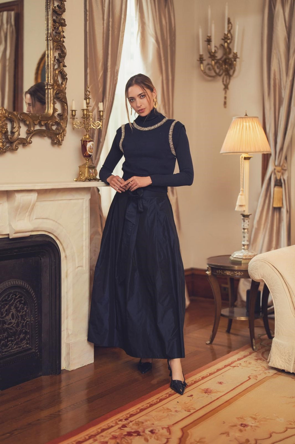 MIK-920KB-WS25-26 NAVY DIAMENTE EDGED VEST