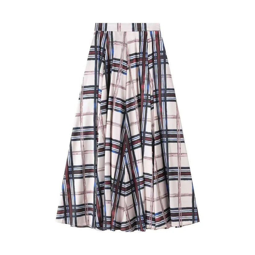 INO-M2-1429P PINK PLAID SKIRT