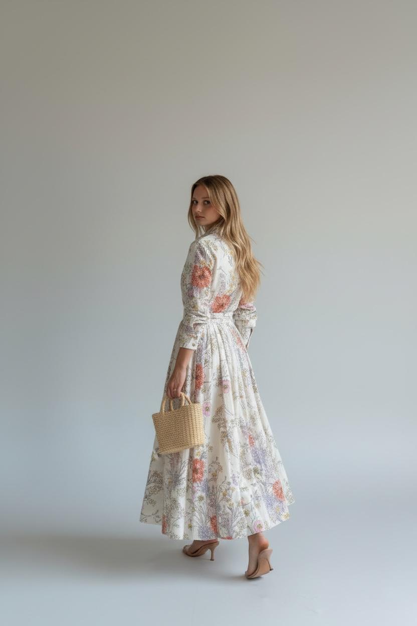 INO-M2-1773 WHITE&RED FLORAL DRESS