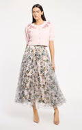 CQS-ZK12329480Z PINK FLOWER EMBROIDERED CARDIGAN