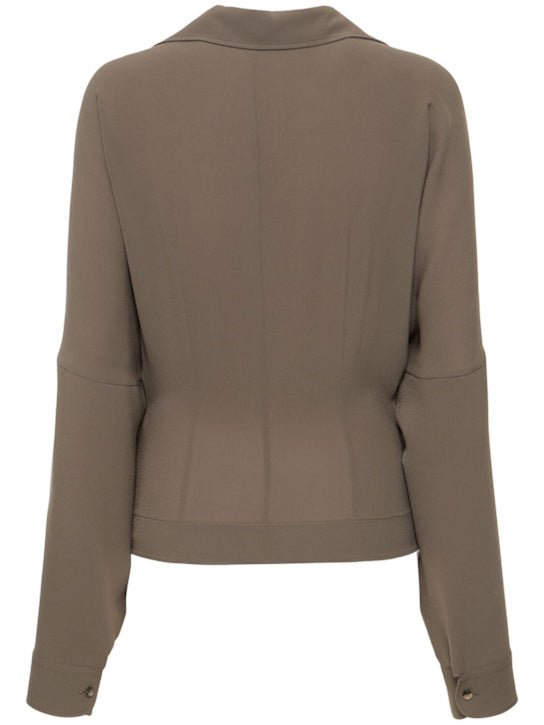 PHY-A02105 BLACK CREPE BLOUSE