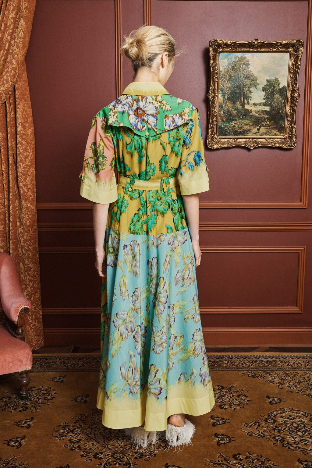 ALM-7579D JERRY MULTI COLOUR FLORAL SHIRT DRESS