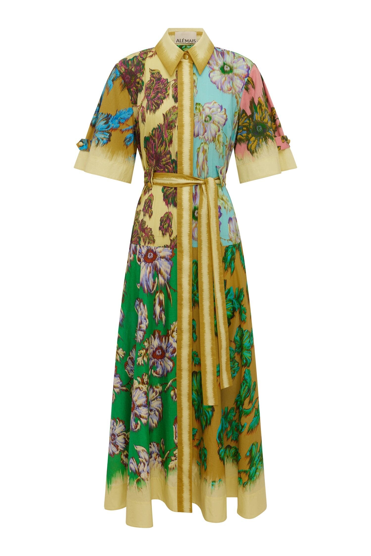 ALM-7579D JERRY MULTI COLOUR FLORAL SHIRT DRESS