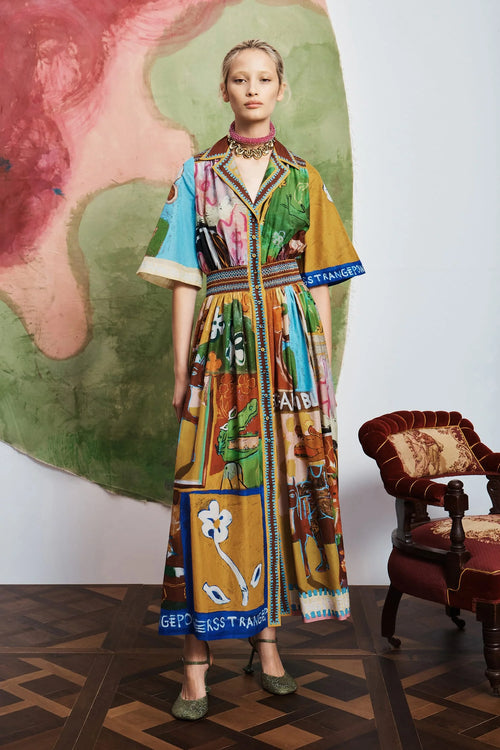 ALEMAIS-78D MLAK MULTI SHIRT DRESS