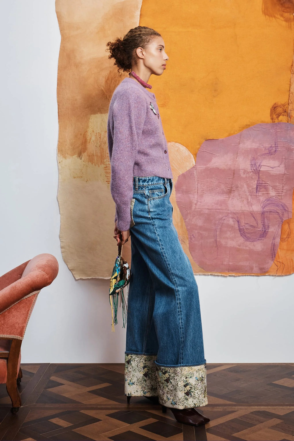 ALEMAIS-7556K REGGIE LILAC CARDIGAN