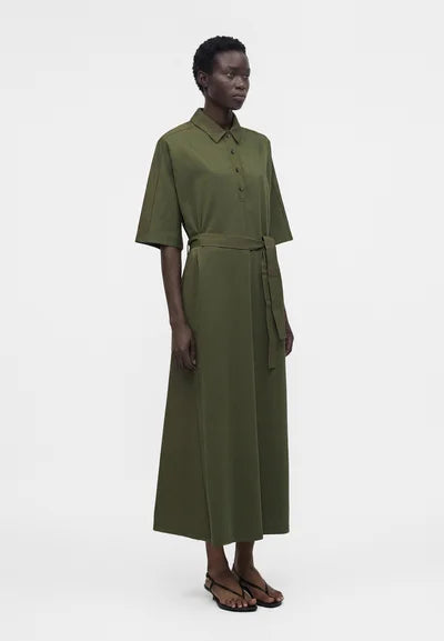 MM-2616621028 MMLALBERO GREEN SHIRT DRESS