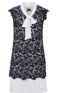 EDWARD ACHOUR BLACK SCARF DRESS