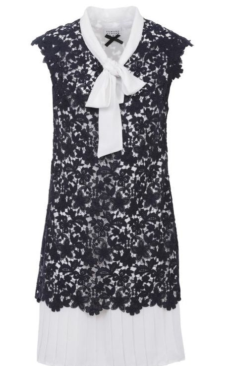 EDWARD ACHOUR BLACK SCARF DRESS