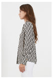 ELS-CA02436E2 BLACK&CREAM BLOUSE