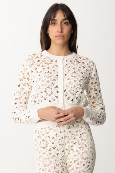 TWS-241TT3234 CREAM KNIT CARDIGAN
