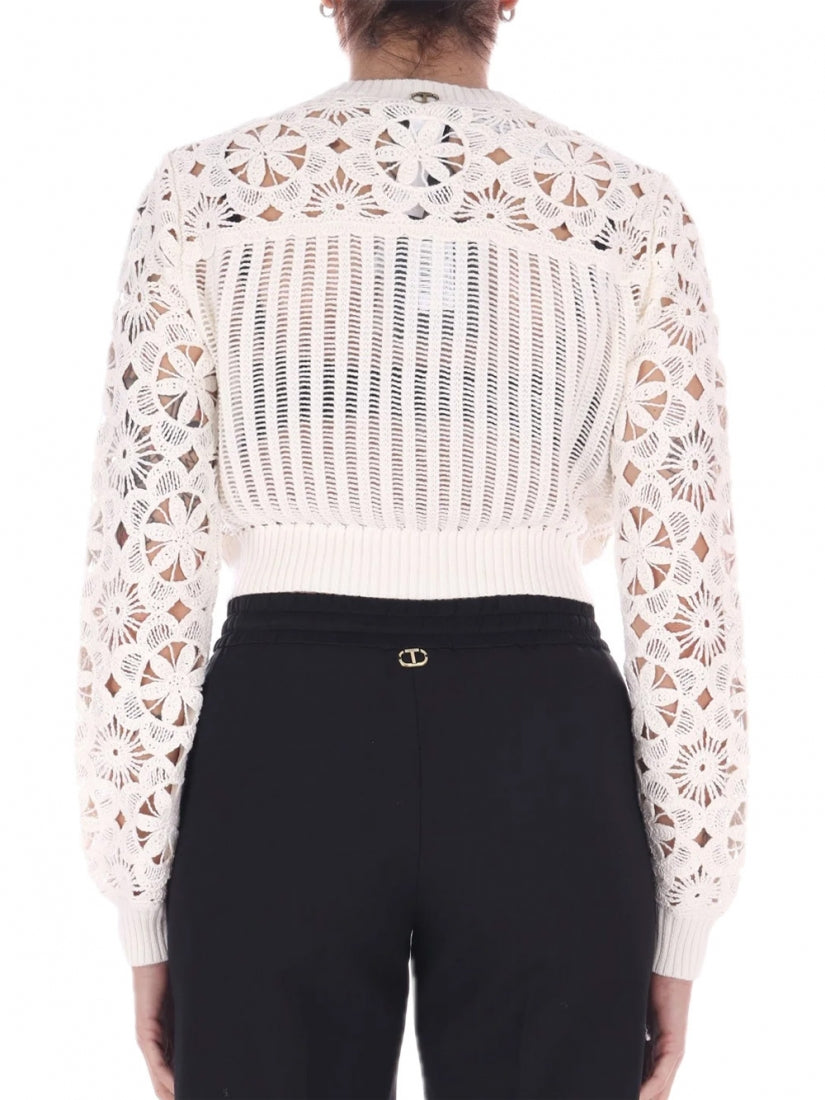 TWS-241TT3234 CREAM KNIT CARDIGAN