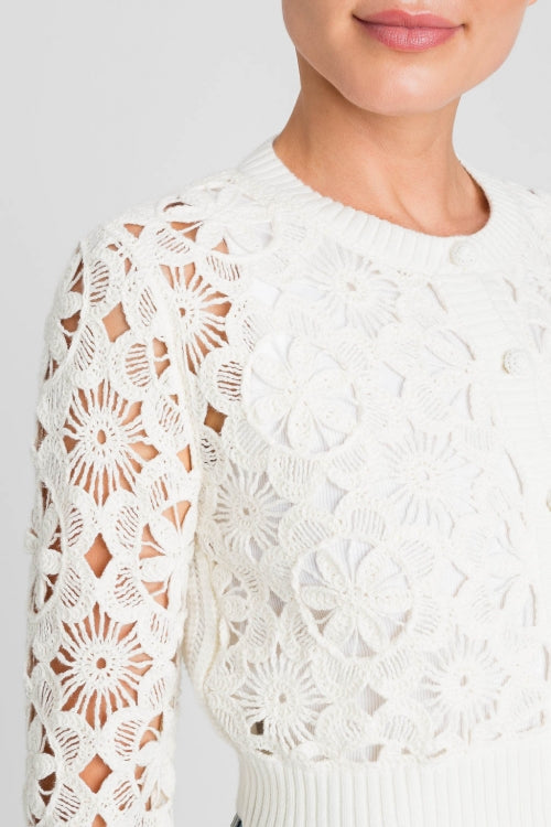 TWS-241TT3234 CREAM KNIT CARDIGAN