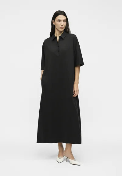 MM-261662102 MMLALBERO BLACK SHIRT DRESS