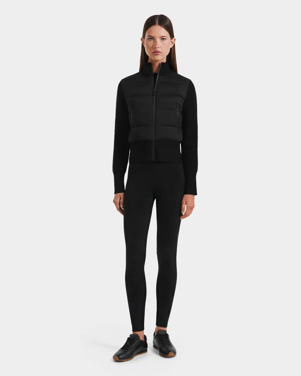 RUD-8125502 CLAREMONT BLACK HYBRID KNIT JACKET