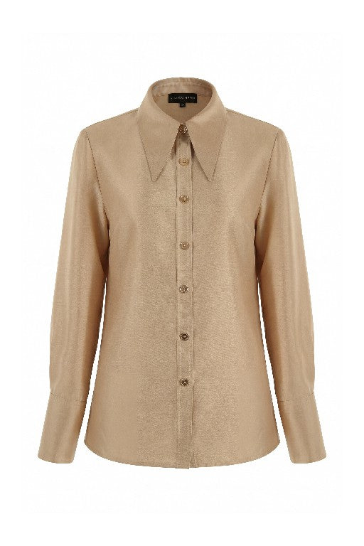 BNI-CY-2667 GOLD SATIN BLOUSE