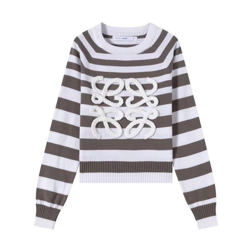 INO-M2-1630 BROWN STRIPE LOEWE TOP