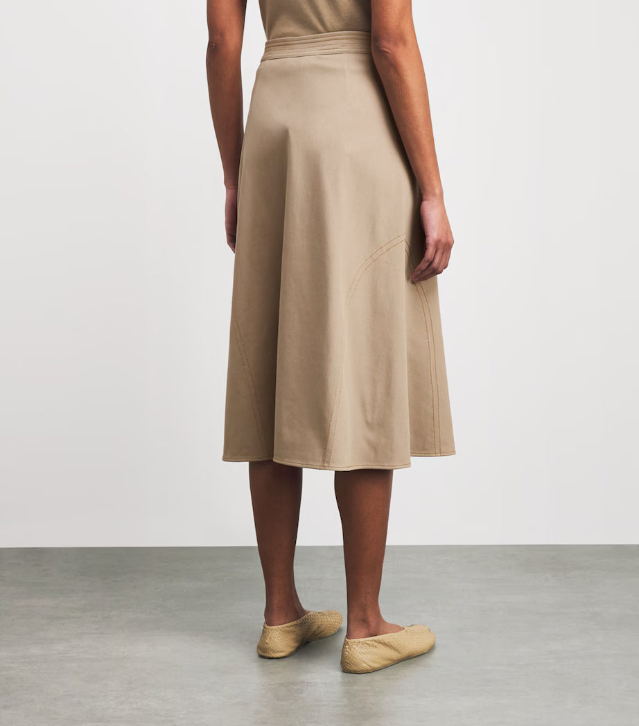 MM-261677102 MMLRANE BEIGE WRAP TIE SKIRT
