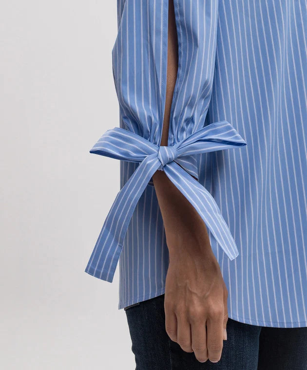 TWS-262TP276A BLUE STRIPED SHIRT