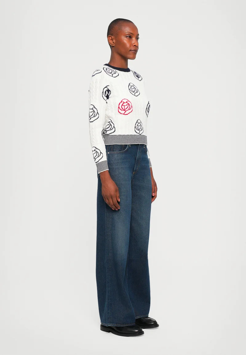 MRL-252336611 FUMATO WHITE ROSE TOP