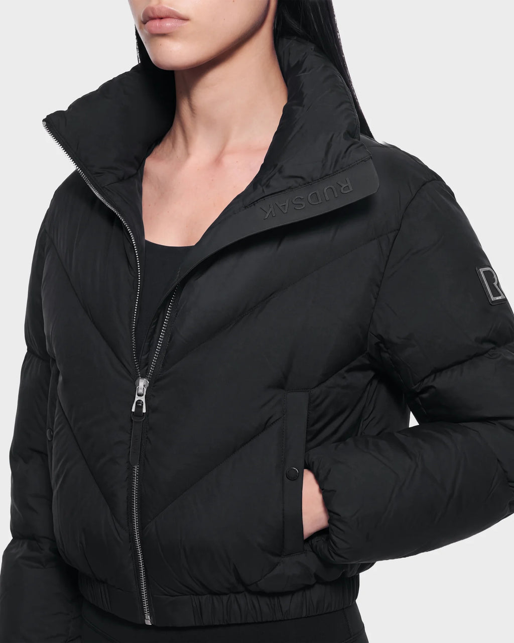 RUD-8126986 ANSLIE BLACK QUILTED JACKET