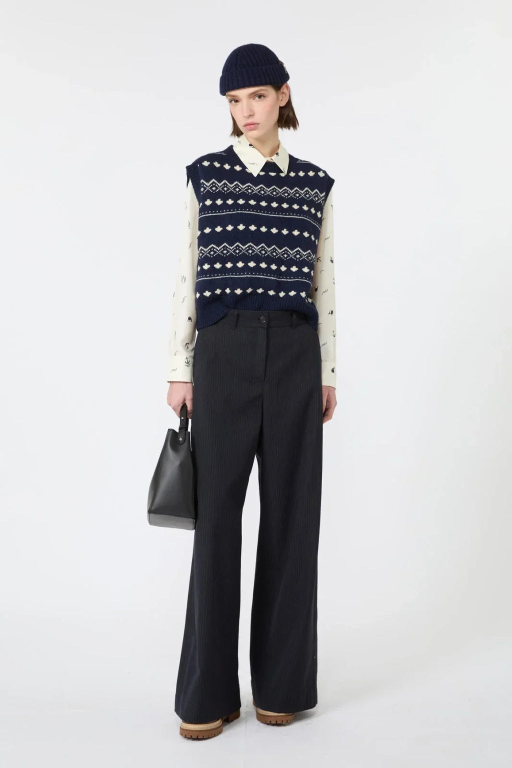 WKD-262535603 WKDSAVANA BLUE KNIT VEST