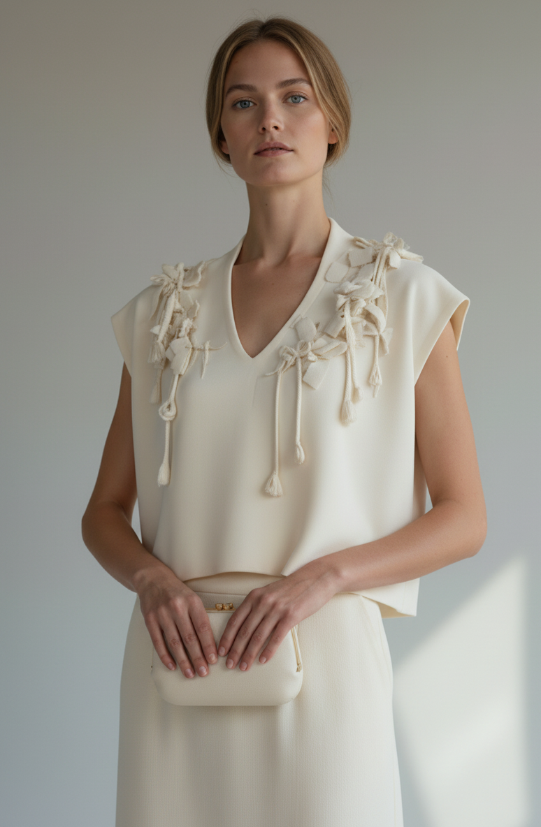 ABF-A0883 WHITE WOOL VEST
