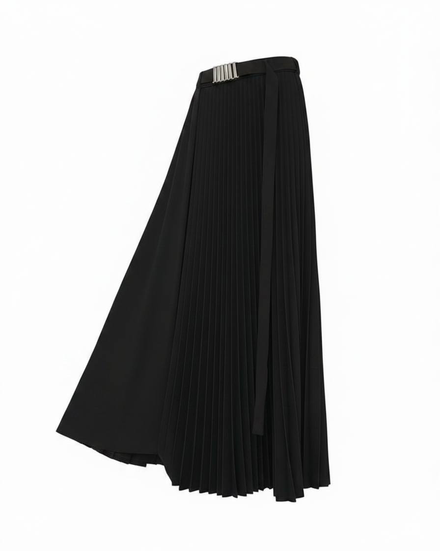 BEA-AB2C5990PARV BLACK BAR BUCKLE SKIRT