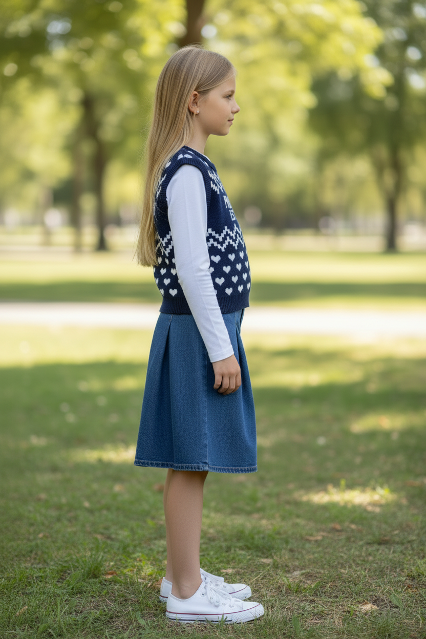 PHK-I9H308 NAVY LOGO KNIT VEST