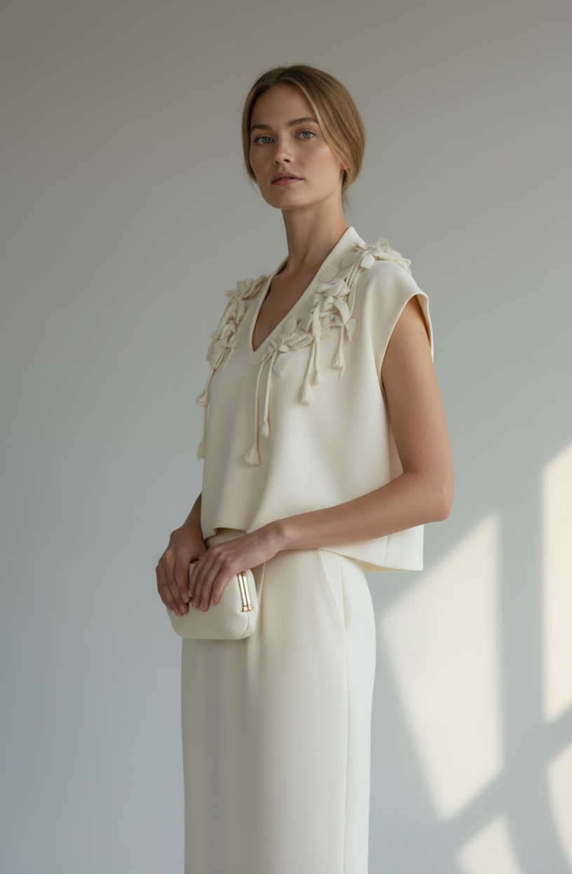 ABF-A0883 WHITE WOOL VEST