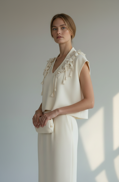 ABF-A0883 WHITE WOOL VEST