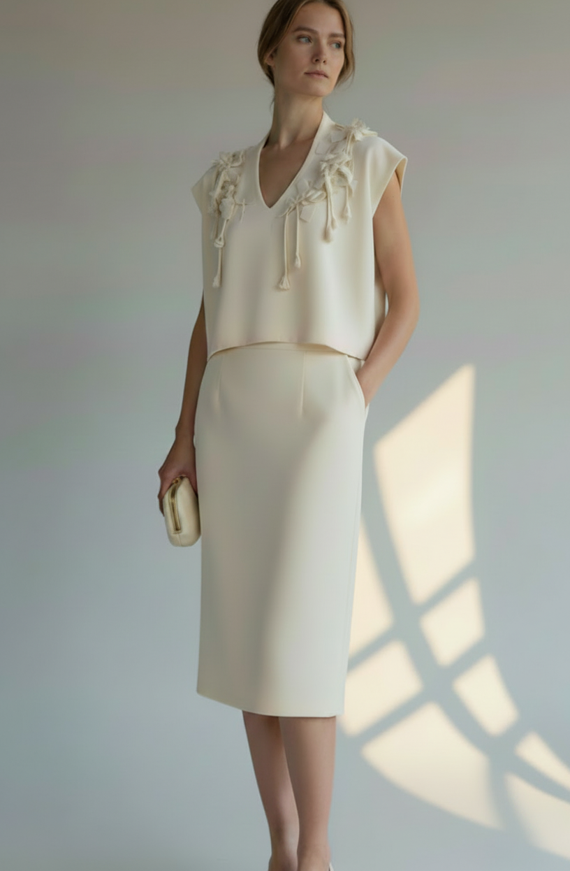 ABF-A0883 WHITE WOOL VEST