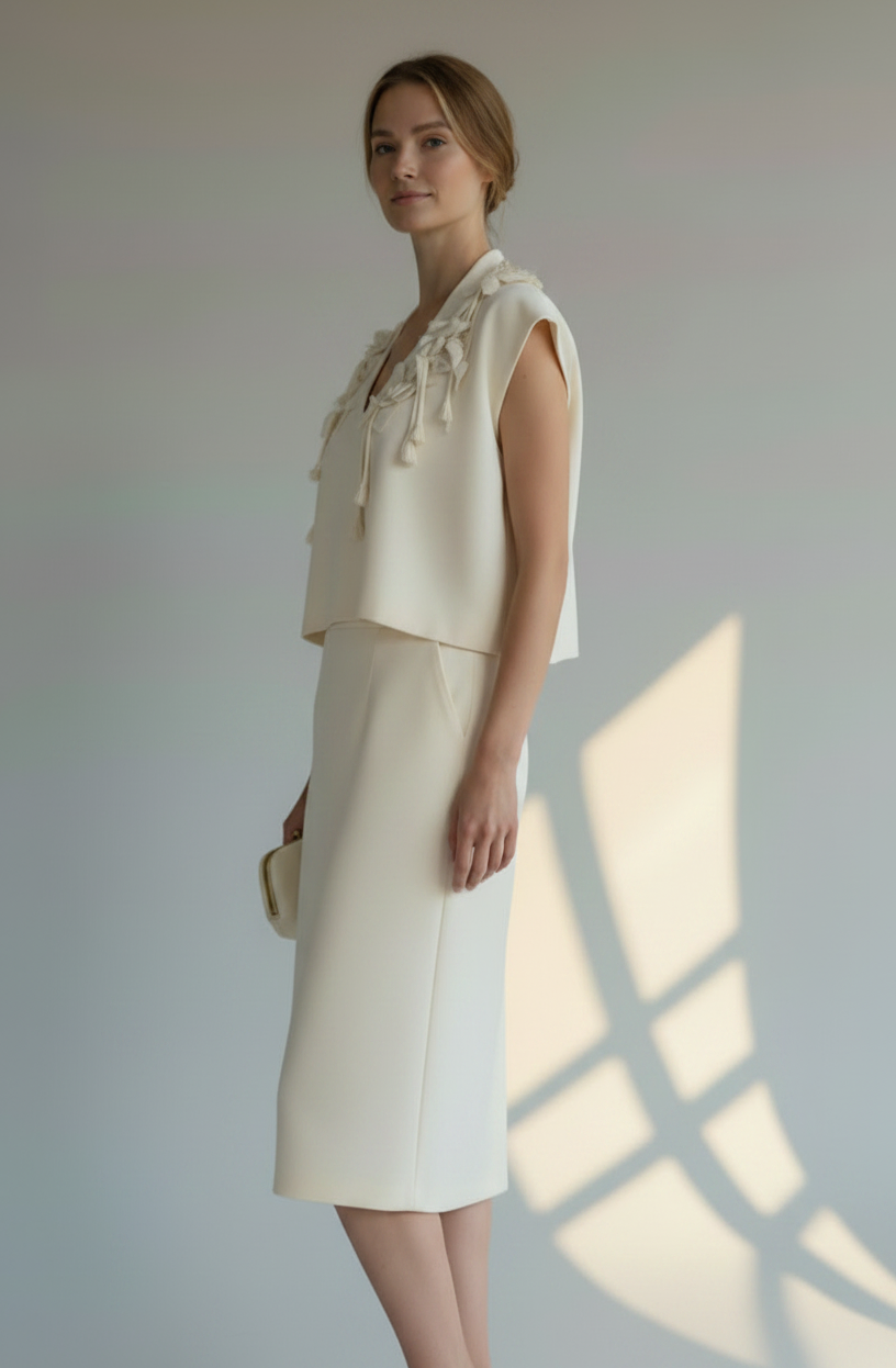 ABF-A0883 WHITE WOOL VEST