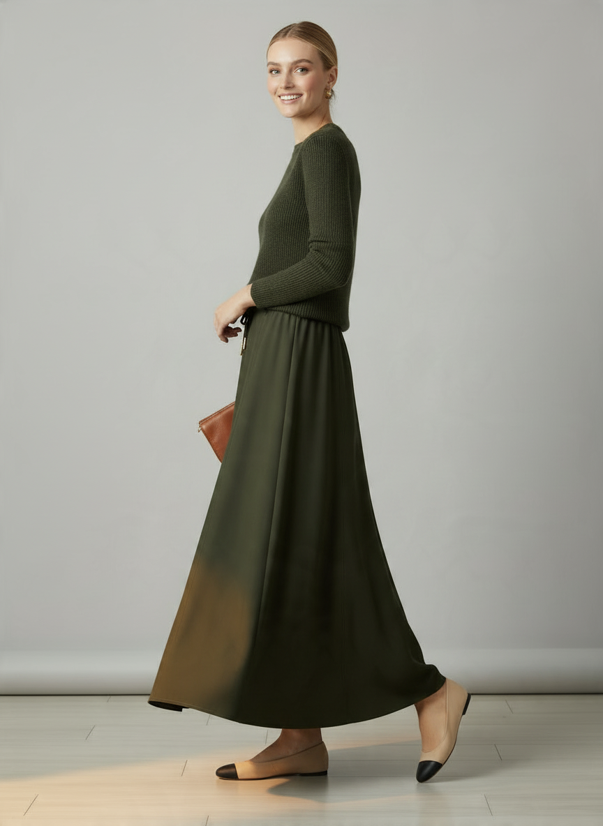 INO-M2-1413W AW26 OLIVE ROPE SKIRT