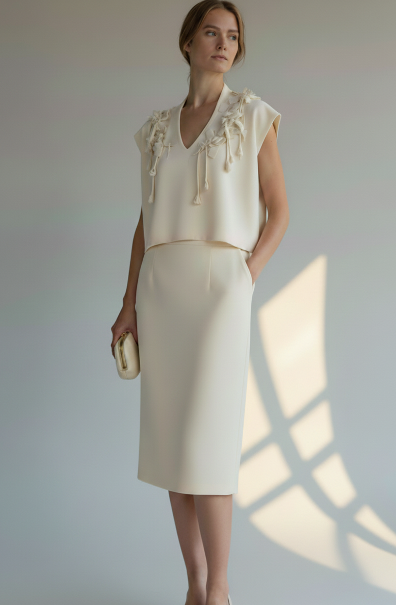 ABF-A0883 WHITE WOOL VEST