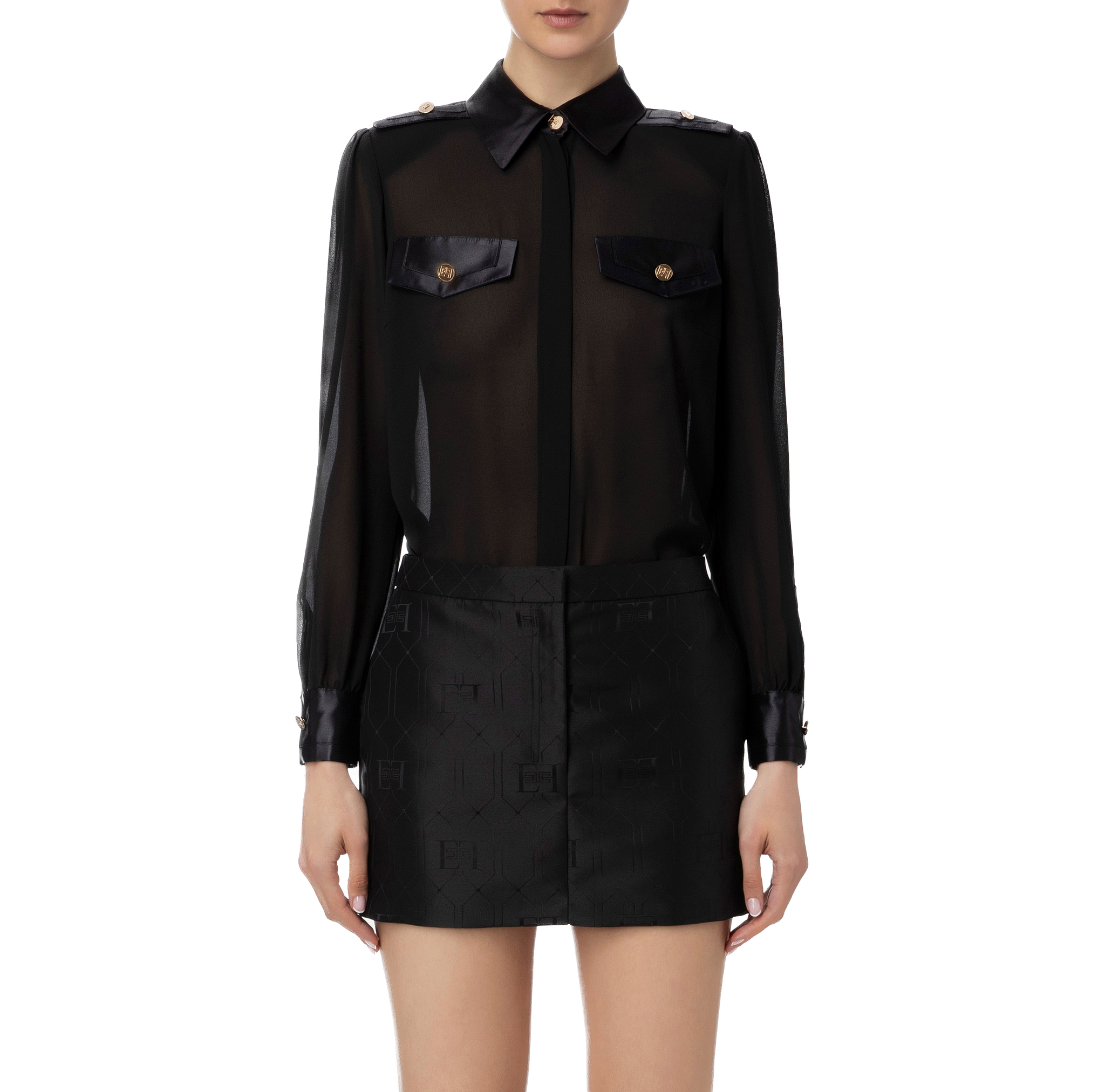 ELS-CA00836E2 BLACK BLOUSE