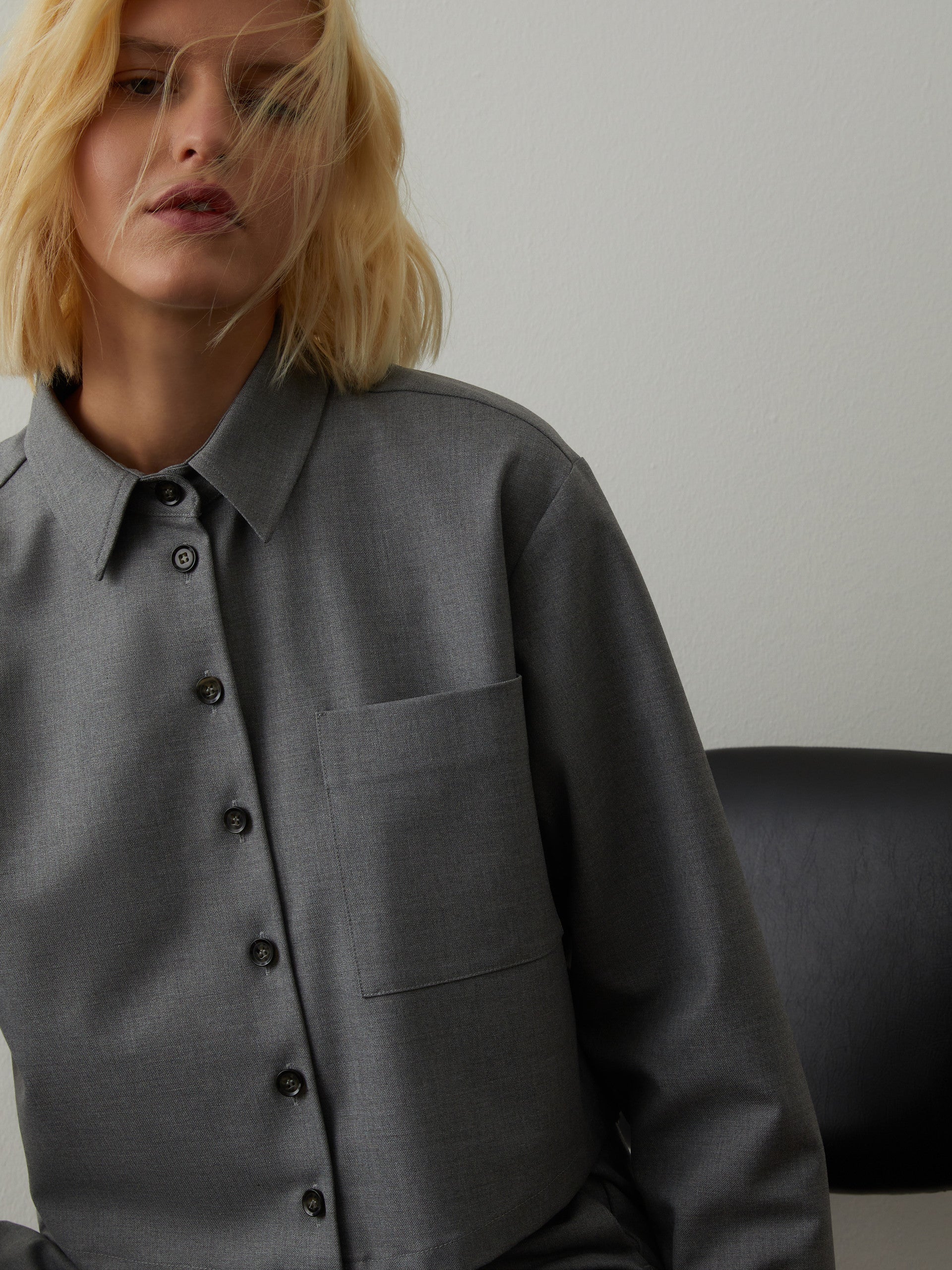 IBL-71161536200 BONN GREY BLOUSE