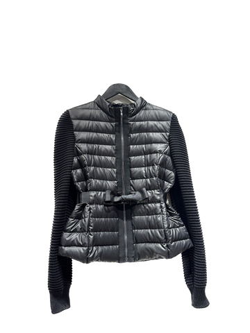 S1213-02-D BLACK KNIT SLEEVE JACKET