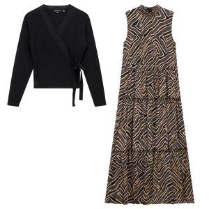 DEJ-WB3CM8590CM BLACK&GREY DRESS