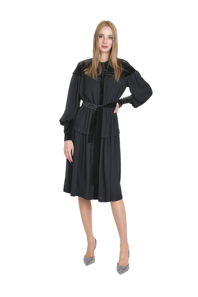 SHA-C831 BLACK WITH VELOUR DRESS