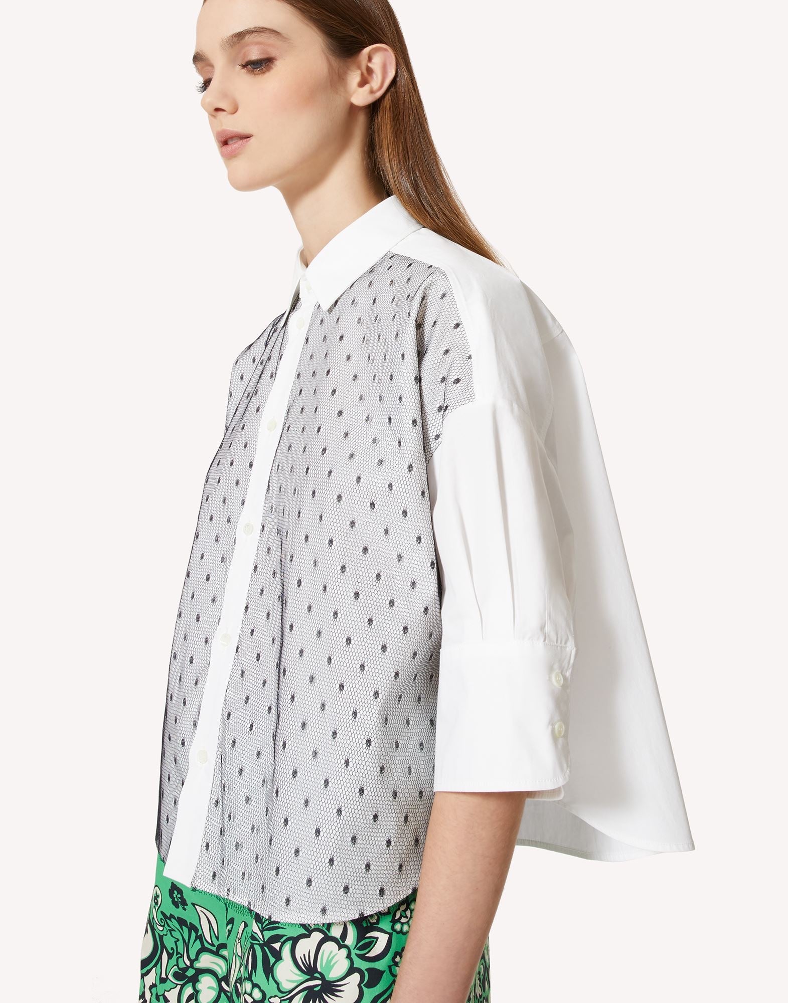 RDV-2R0ABL396Q1 WHITE&BLACK SHIRT