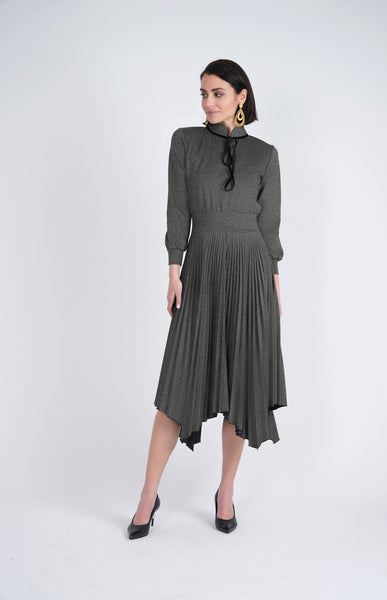DEJ-DW3M8677A HOUNDSTOOTH DRESS