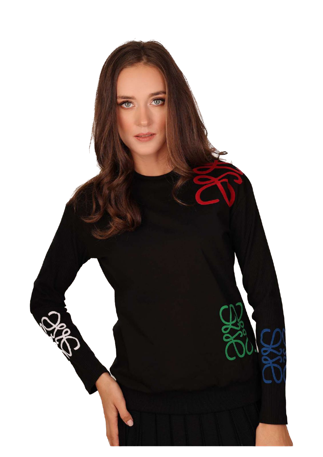 KTL-TS23,12B BLACK SQUIGGLE TOP