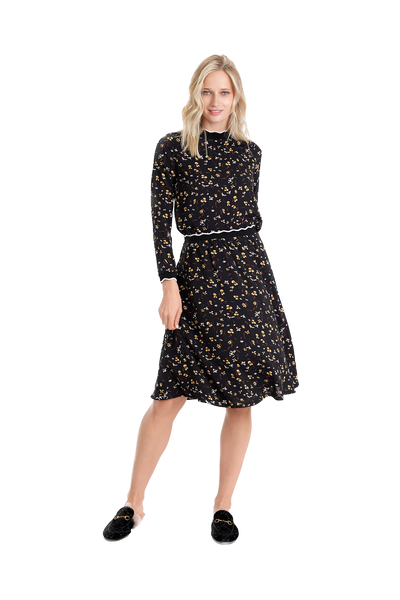 NON-DW3YT3427 BLACK FLORAL PRINT SET