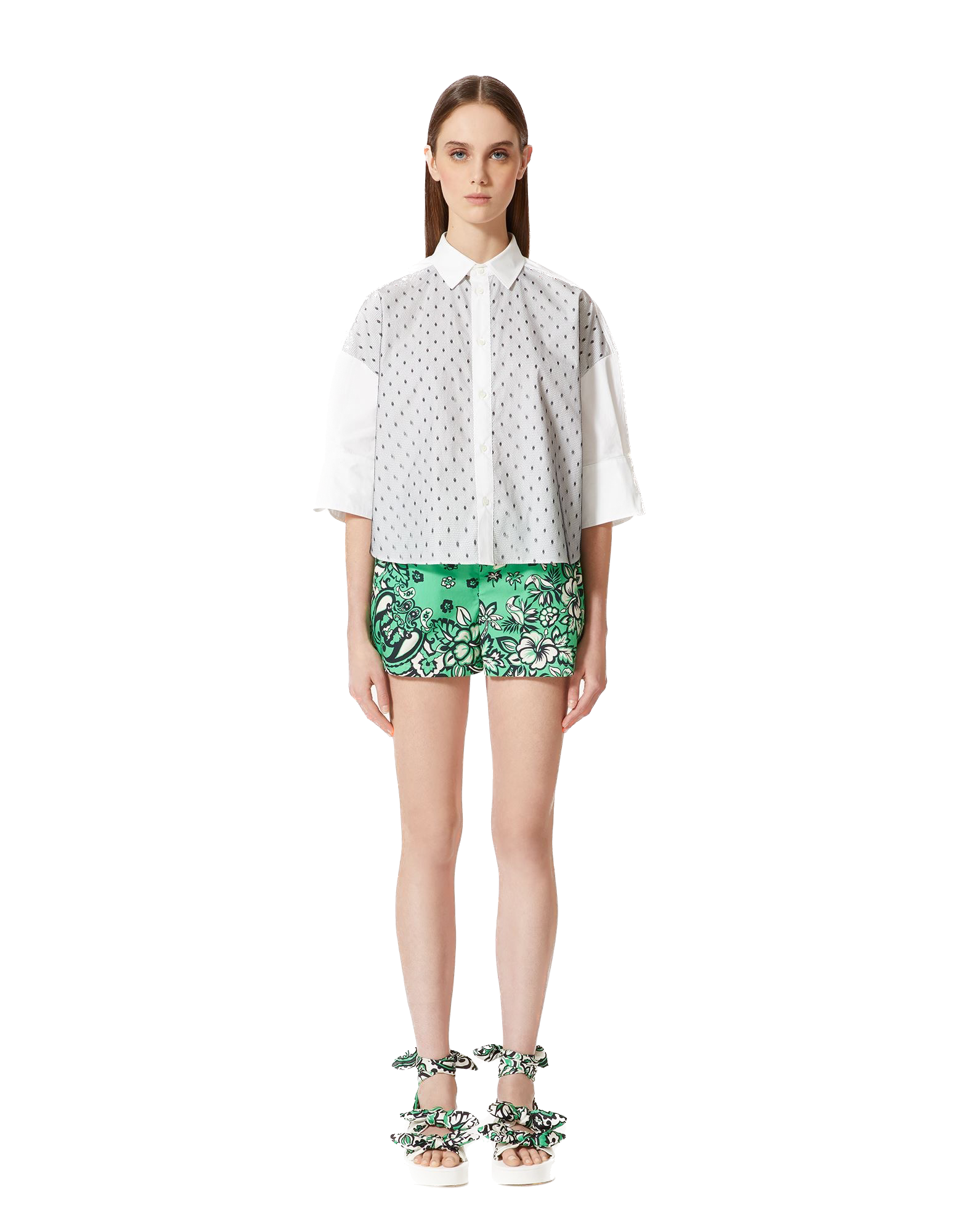 RDV-2R0ABL396Q1 WHITE&BLACK SHIRT