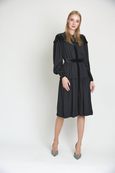 SHA-C831 BLACK WITH VELOUR DRESS